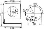 OEM REVOLVING LAMP 12V0008202458 2RL004958101