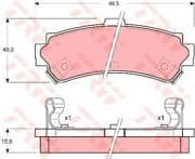 OEM PAD KIT, DISC BRAKE GDB3115