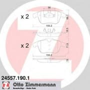 OEM PAD KIT, DISC BRAKE 245571901