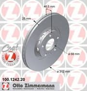 OEM DISC BRAKE ROTOR 100124220