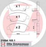 OEM PAD KIT, DISC BRAKE 216941651