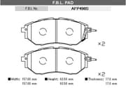 OEM PAD KIT, DISC BRAKE AFP498S