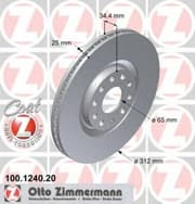 OEM DISC BRAKE ROTOR 100124020