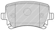 OEM BRAKE PAD SET/17.20MM/REAR/VW FDB1636