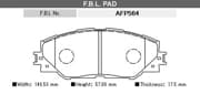 OEM PAD KIT, DISC BRAKE AFP564