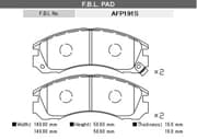 OEM PAD KIT, DISC BRAKE AFP191S