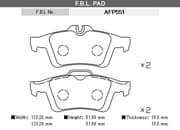 OEM BRAKE PAD AFP551