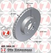 OEM BRAKE DISC FRT DB W204,W212,W207,W172 400366420