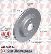 OEM BRAKE DISC REAR VENT DB W220/S430,S500 400360920