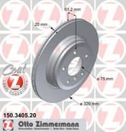 OEM BRAKE DISC REAR BMW E60,E61/520,525,535 150340520