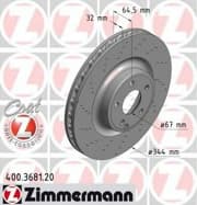 OEM BRAKE DISC FRT DB W212/E350,E400 400368120