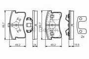 OEM BREMSBELAG 0986424642