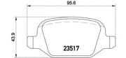 OEM Rear Brake Pad Set, Disc Brake P23065