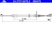 OEM CABLE ASSY, PARKING BRAKE 24372704782