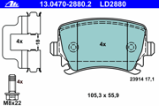 OEM PAD KIT, DISC BRAKE 13047028802