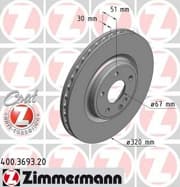 OEM BRAKE DISC FRT DB W176,W246,W117/A-CLASS,CLA,GLA 400369320