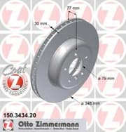 OEM BRAKE DISC FRT BMW E60,E63 150343420