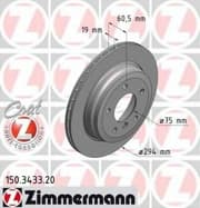 OEM BRAKE DISC REAR BMW E46/325IX 150343320