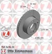 OEM BRAKE DISC FRT BMW F20,F21,F22 150349620