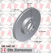 OEM BRAKE DISC FRT BMW X5,E70,X6 150344720