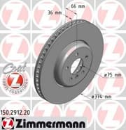 OEM BRAKE DISC FRT BMW F10/F11,F18/550,750/LH 150291220