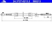 OEM CABLE ASSY, PARKING BRAKE 24372702132