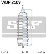 OEM DUST BOOT, STEERING VKJP2109