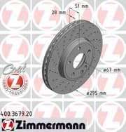 OEM BRAKE DISC FRT VENT DB W246,W176/4CYL 400367920