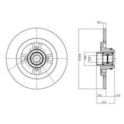 OEM SINGLE DISC BEARING & ABS RING BG9025RS