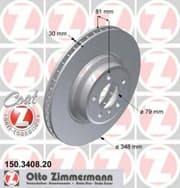 OEM BRAKE DISC FRT BMW E65,E66/745I/LI 150340820