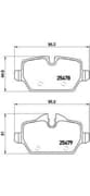 OEM Rear Brake Pad Set, Disc Brake P06080