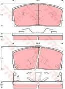 OEM PAD KIT, DISC BRAKE GDB886