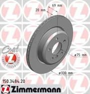 OEM BRAKE DISC REAR VENT BMW F10,F18 150348420