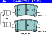 OEM PAD KIT, DISC BRAKE 13047027552