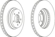 OEM BRAKE DISC/E90/E91/E92/E84 DDF1634C1