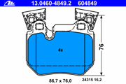 OEM PAD KIT, DISC BRAKE 13046048492