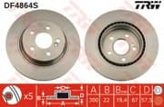 OEM BRAKE DISK-VENTED REAR-C/W204 DF4864S