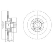 OEM SINGLE DISC BEARING & ABS RING BG9024RS