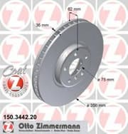 OEM BRAKE DISC FRT BMW X5/4.6,4.8 150344220