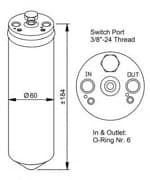 OEM RECEIVER TANK, AIR CONDITIONER 33028