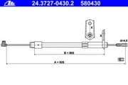 OEM BRAKE SHOE CABLE REAR DB W203/LH 24372704302