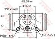 OEM CYLINDER, DRUM BRAKE BWD337