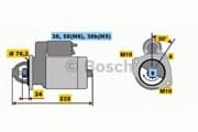 OEM BOSCH 0001108190 STARTER 0001108190