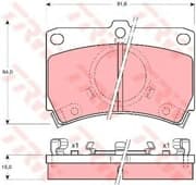 OEM PAD KIT, DISC BRAKE GDB374