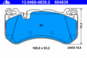 OEM PAD KIT, DISC BRAKE 13046048392