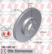 OEM BRAKE DISC FRT BMW X5/3.0-4.4/2000->I 150129720