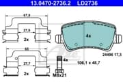 OEM PAD KIT, DISC BRAKE 13047027362