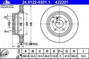 OEM BRAKE DISC REAR DB W211,W212,W218 24012202011