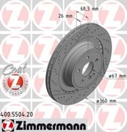 OEM BRAKE DISC REAR DB W212,W218/AMG 400550420