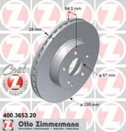 OEM BRAKE DISC FRT DB W204,W207,W212/SMALL 400365320